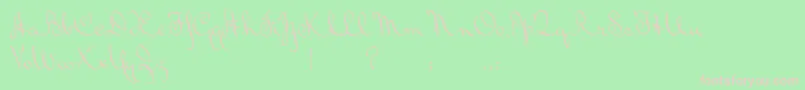 Шрифт BluelminRalph – розовые шрифты на зелёном фоне