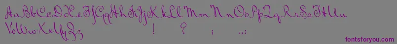 Шрифт BluelminRalph – фиолетовые шрифты на сером фоне