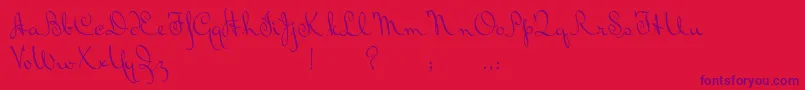 BluelminRalph Font – Purple Fonts on Red Background