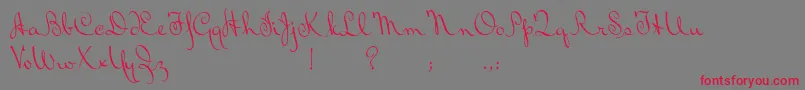 BluelminRalph-Schriftart – Rote Schriften auf grauem Hintergrund