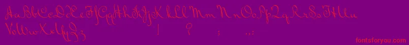 BluelminRalph Font – Red Fonts on Purple Background