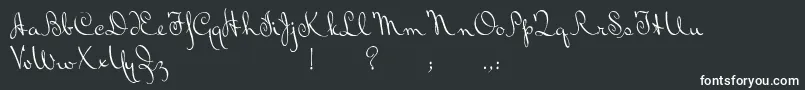 BluelminRalph-fontti – valkoiset fontit mustalla taustalla
