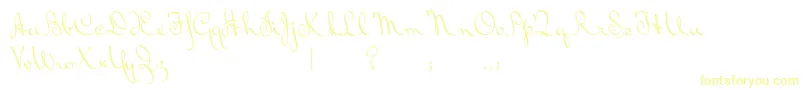BluelminRalph Font – Yellow Fonts on White Background