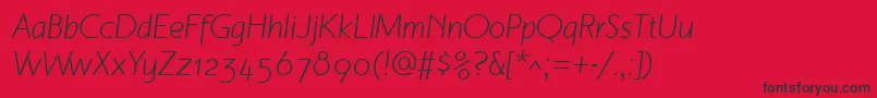 MalvernOsfItalic Font – Black Fonts on Red Background