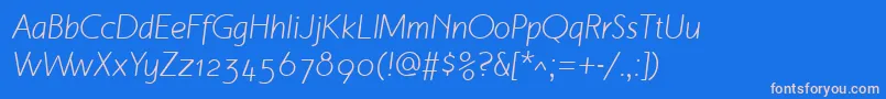 MalvernOsfItalic Font – Pink Fonts on Blue Background