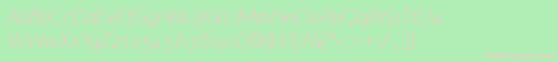 MalvernOsfItalic Font – Pink Fonts on Green Background