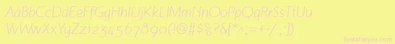 フォントMalvernOsfItalic – ピンクのフォント、黄色の背景