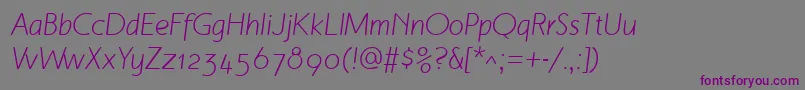 MalvernOsfItalic Font – Purple Fonts on Gray Background