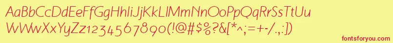 MalvernOsfItalic Font – Red Fonts on Yellow Background