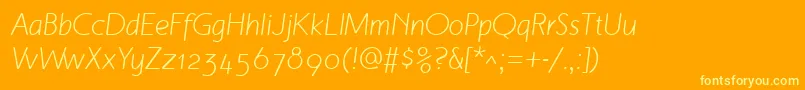 MalvernOsfItalic Font – Yellow Fonts on Orange Background