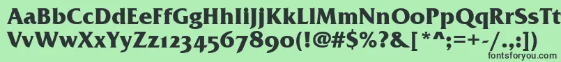 FrizQuadrataOsTtBold Font – Black Fonts on Green Background