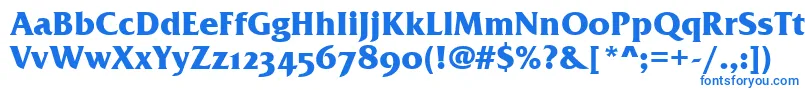 FrizQuadrataOsTtBold Font – Blue Fonts on White Background