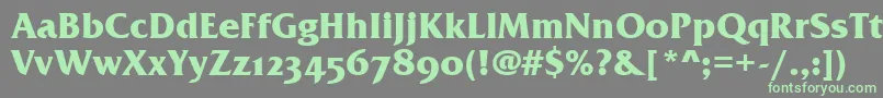 FrizQuadrataOsTtBold Font – Green Fonts on Gray Background