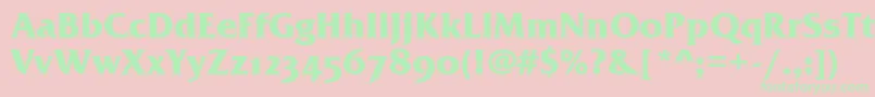 FrizQuadrataOsTtBold Font – Green Fonts on Pink Background
