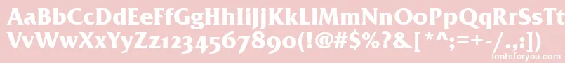 FrizQuadrataOsTtBold Font – White Fonts on Pink Background
