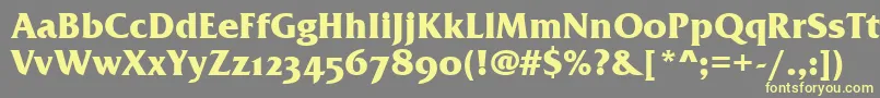 FrizQuadrataOsTtBold Font – Yellow Fonts on Gray Background