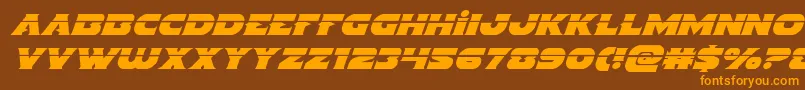 Indigodemonlaserital Font – Orange Fonts on Brown Background
