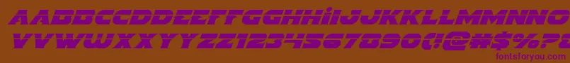 Indigodemonlaserital Font – Purple Fonts on Brown Background