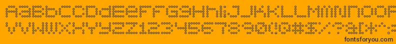 Fonte 5x5dotso – fontes pretas em um fundo laranja