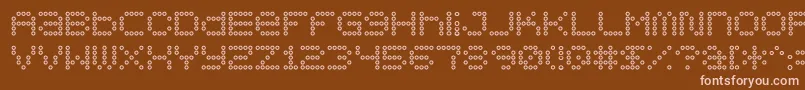 Fonte 5x5dotso – fontes rosa em um fundo marrom
