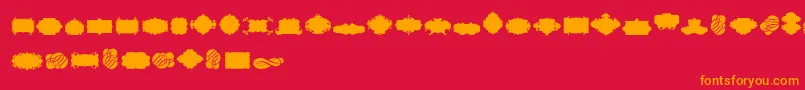 CornucopiaCaligraficaTwo Font – Orange Fonts on Red Background