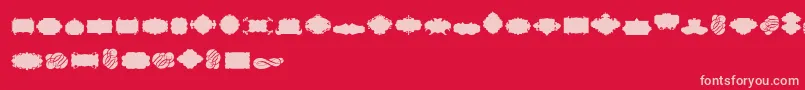 CornucopiaCaligraficaTwo Font – Pink Fonts on Red Background