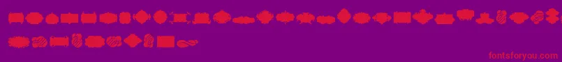 CornucopiaCaligraficaTwo Font – Red Fonts on Purple Background