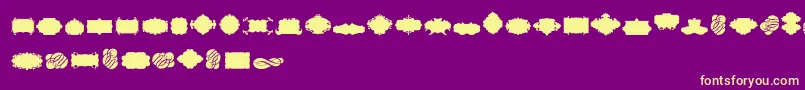 CornucopiaCaligraficaTwo Font – Yellow Fonts on Purple Background