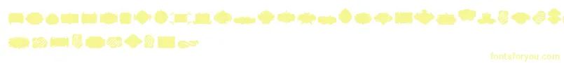 Czcionka CornucopiaCaligraficaTwo – żółte czcionki