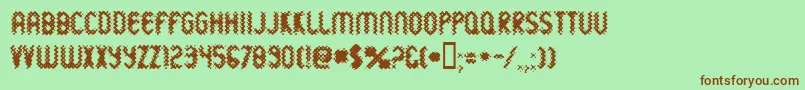Шрифт WildSewerage – коричневые шрифты на зелёном фоне