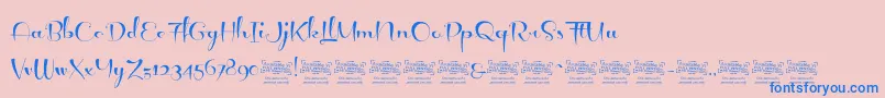 LeviteeDemo Font – Blue Fonts on Pink Background