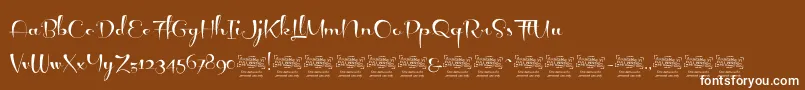 LeviteeDemo Font – White Fonts on Brown Background