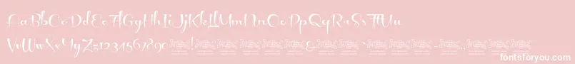 LeviteeDemo Font – White Fonts on Pink Background