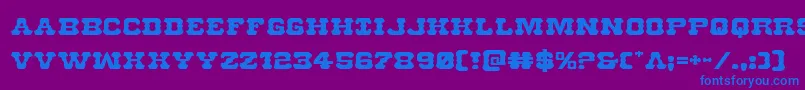 Usmarshalexpand Font – Blue Fonts on Purple Background