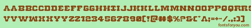 Usmarshalexpand Font – Brown Fonts on Green Background