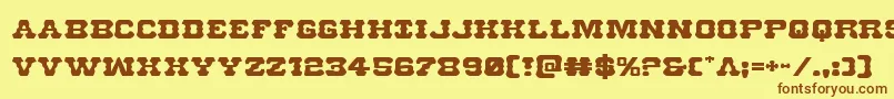 Usmarshalexpand Font – Brown Fonts on Yellow Background