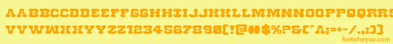 Usmarshalexpand Font – Orange Fonts on Yellow Background