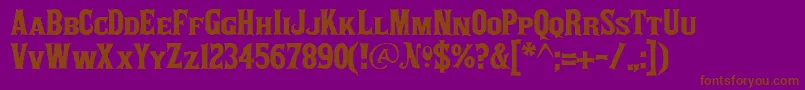 Akaposse Font – Brown Fonts on Purple Background