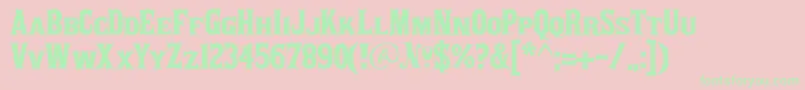 Akaposse Font – Green Fonts on Pink Background