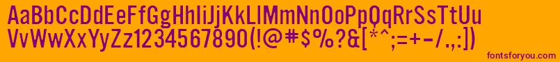 UltramagneticLight Font – Purple Fonts on Orange Background