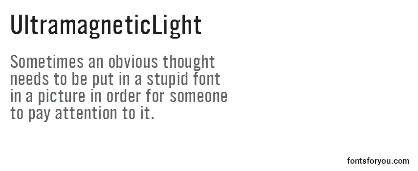 UltramagneticLight-fontti