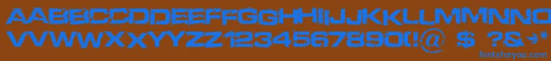 Defused Font – Blue Fonts on Brown Background
