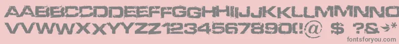 Defused Font – Gray Fonts on Pink Background