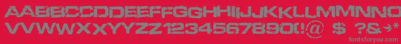 Defused Font – Gray Fonts on Red Background