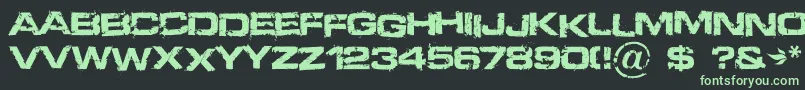 Defused Font – Green Fonts on Black Background