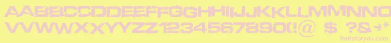 Defused Font – Pink Fonts on Yellow Background