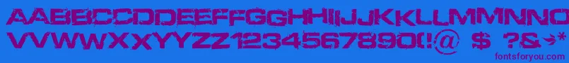 Defused Font – Purple Fonts on Blue Background