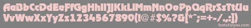 RagtimeHeavy Font – Pink Fonts on Gray Background