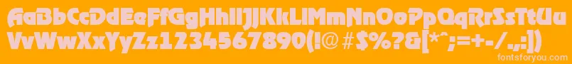 RagtimeHeavy Font – Pink Fonts on Orange Background