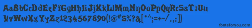 SpiritsRegular Font – Black Fonts on Blue Background